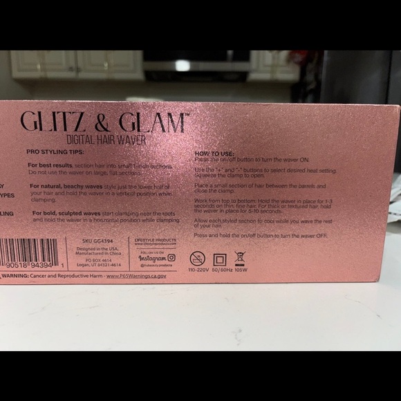 Limited edition Glitz And Glam PINK RHINESTONE Digital Hair Waver - Picture 3 of 3